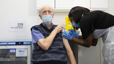 Coronavirus vaccine being administered